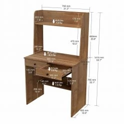 31.5" W Amaretto Computer Desk with 2 Drawers by Inval -EVERGLADE HOME Shop amaretto inval computer desks cc 8701 c3 1000