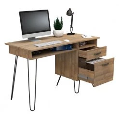 47.2" W Amaretto 2 Drawer Computer Desk with Open Storage Shelf by Inval -EVERGLADE HOME Shop amaretto inval computer desks es 16603 77 1000