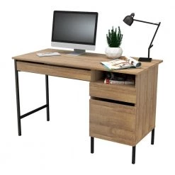 47.2" W Amaretto 2 Drawer Computer Desk with Open Storage Shelf by Inval -EVERGLADE HOME Shop amaretto inval computer desks es 16703 40 1000