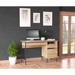 47.2" W Amaretto 2 Drawer Computer Desk with Open Storage Shelf by Inval -EVERGLADE HOME Shop amaretto inval computer desks es 16703 77 1000
