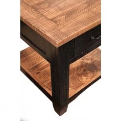 Rustic Collection Antique Black and Honey Tobacco End Table by Martin Svensson Home -EVERGLADE HOME Shop antique black and honey aged distressed pine martin svensson home end side tables 890135 76 1000