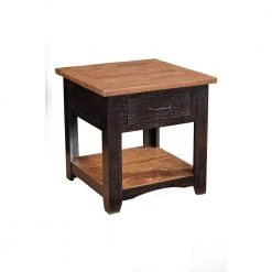 EVERGLADE HOME Shop -EVERGLADE HOME Shop antique black and honey aged distressed pine martin svensson home end side tables 890135 e1 1000
