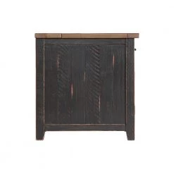 Rustic 16 in. Antique Black and Honey Chairside End Table with Power by Martin Svensson Home -EVERGLADE HOME Shop antique black and honey martin svensson home end side tables 890175 4f 1000