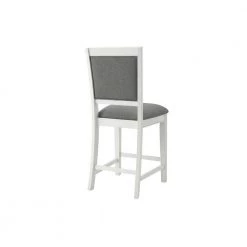 Del Mar Antique White and Grey Linen Upholstered Pub Chair (Set of 2) by Martin Svensson Home -EVERGLADE HOME Shop antique white and grey linen martin svensson home dining chairs 5202963 66 1000