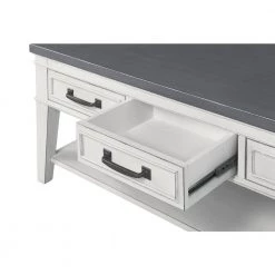 Del Mar 48 in. Antique White/Gray Large Rectangle Wood Coffee Table with 3-Drawers by Martin Svensson Home 14 Del Mar 48 in. Antique White/Gray Large Rectangle Wood Coffee Table with 3-Drawers by Martin Svensson Home -EVERGLADE HOME Shop antique white and grey martin svensson home coffee tables 810129 77 1000