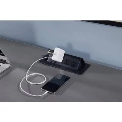 Del Mar 48 in. Rectangular Antique White and Grey 2-Drawer Computer Desk with Fingerprint Lock by Martin Svensson Home -EVERGLADE HOME Shop antique white and grey martin svensson home computer desks 7102901 1f 1000