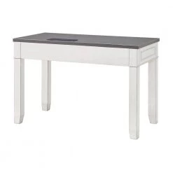 Del Mar 48 in. Rectangular Antique White and Grey 2-Drawer Computer Desk with Fingerprint Lock by Martin Svensson Home -EVERGLADE HOME Shop antique white and grey martin svensson home computer desks 7102901 66 1000