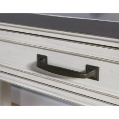 Del Mar 48 in. Rectangular Antique White and Grey 2-Drawer Computer Desk with Fingerprint Lock by Martin Svensson Home -EVERGLADE HOME Shop antique white and grey martin svensson home computer desks 7102901 76 1000