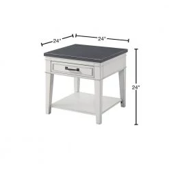 Del Mar Antique White and Grey End Table by Martin Svensson Home 12 Del Mar Antique White and Grey End Table by Martin Svensson Home -EVERGLADE HOME Shop antique white and grey martin svensson home end side tables 810139 40 1000