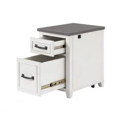 Del Mar Antique White and Grey 2-Drawer File Cabinet with Fingerprint Lock by Martin Svensson Home -EVERGLADE HOME Shop antique white and grey martin svensson home file cabinets 7102909 77 1000