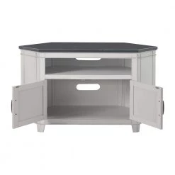 Del Mar 50 in. Corner White and Grey TV Stand by Martin Svensson Home -EVERGLADE HOME Shop antique white and grey martin svensson home tv stands 910139 1f 1000
