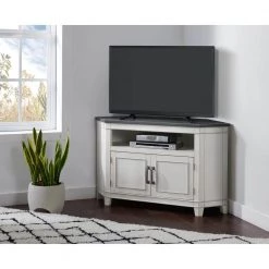 Del Mar 50 in. Corner White and Grey TV Stand by Martin Svensson Home -EVERGLADE HOME Shop antique white and grey martin svensson home tv stands 910139 44 1000