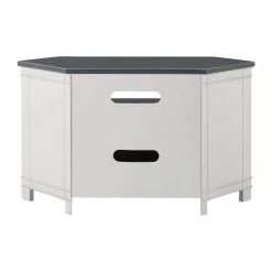 Del Mar 50 in. Corner White and Grey TV Stand by Martin Svensson Home -EVERGLADE HOME Shop antique white and grey martin svensson home tv stands 910139 66 1000