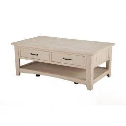 Rustic 50 in. Antique White Large Rectangle Wood Coffee Table with Drawers by Martin Svensson Home 12 Rustic 50 in. Antique White Large Rectangle Wood Coffee Table with Drawers by Martin Svensson Home -EVERGLADE HOME Shop antique white martin svensson home coffee tables 890123 c3 1000