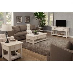 Rustic 50 in. Antique White Large Rectangle Wood Coffee Table with Drawers by Martin Svensson Home 16 Rustic 50 in. Antique White Large Rectangle Wood Coffee Table with Drawers by Martin Svensson Home -EVERGLADE HOME Shop antique white martin svensson home coffee tables 890123 fa 1000