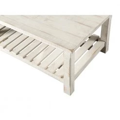 Barn Door 42 in. Antique White Large Rectangle Wood Coffee Table with Casters by Martin Svensson Home -EVERGLADE HOME Shop antique white martin svensson home coffee tables 890223 1f 1000