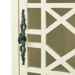 Elegant 16 in. Antique White Chairside End Table with Power by Martin Svensson Home -EVERGLADE HOME Shop antique white martin svensson home end side tables 810073 fa 1000