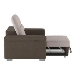 Wystan Beige and Taupe Textured Microfiber Accent Chair with Pull-out Ottoman by EVERGLADE HOME 18 Wystan Beige and Taupe Textured Microfiber Accent Chair with Pull-out Ottoman by EVERGLADE HOME -EVERGLADE HOME Shop beige and taupe everglade home accent chairs lx 9808 1 44 1000