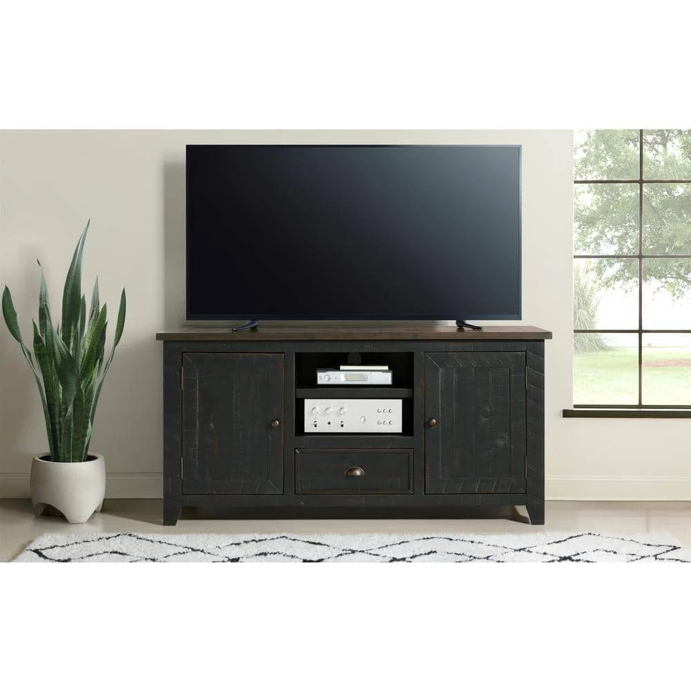 Monterey 60 in. Black and Brown TV Stand with 1-Drawer Fits TV's up to 65 in. by Martin Svensson Home 10 Monterey 60 in. Black and Brown TV Stand with 1-Drawer Fits TV's up to 65 in. by Martin Svensson Home - Image 10