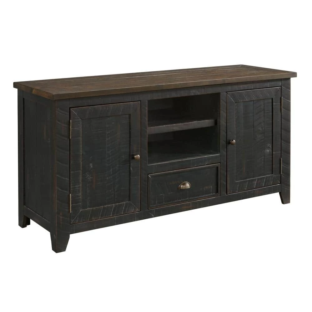 Monterey 60 in. Black and Brown TV Stand with 1-Drawer Fits TV's up to 65 in. by Martin Svensson Home 4 Monterey 60 in. Black and Brown TV Stand with 1-Drawer Fits TV's up to 65 in. by Martin Svensson Home - Image 4