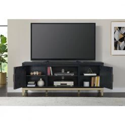 Manhattan 70 in. Black Coffee Ash TV Stand Fits TV's Up to 75 in. with Storage by Martin Svensson Home -EVERGLADE HOME Shop black coffee ash martin svensson home tv stands 910188 4f 1000