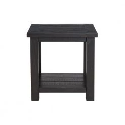 Space Saver 24 in. Black Coffee Square Solid Wood End Table with Shelf by Martin Svensson Home -EVERGLADE HOME Shop black coffee martin svensson home end side tables 899932 c3 1000