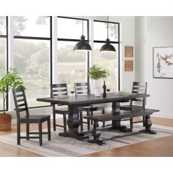 Napa Black Solid Wood Dining Bench (18 in. H x 66 in. W x 16 in. D) by Martin Svensson Home 8 Napa Black Solid Wood Dining Bench (18 in. H x 66 in. W x 16 in. D) by Martin Svensson Home -EVERGLADE HOME Shop black martin svensson home dining benches 5600335 4f 1000