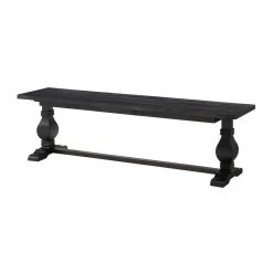 Napa Black Solid Wood Dining Bench (18 in. H x 66 in. W x 16 in. D) by Martin Svensson Home