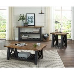 Bolton 55" Black Stain and Natural Solid Wood Console Table by Martin Svensson Home -EVERGLADE HOME Shop black stain and natural martin svensson home console tables 840145 31 1000