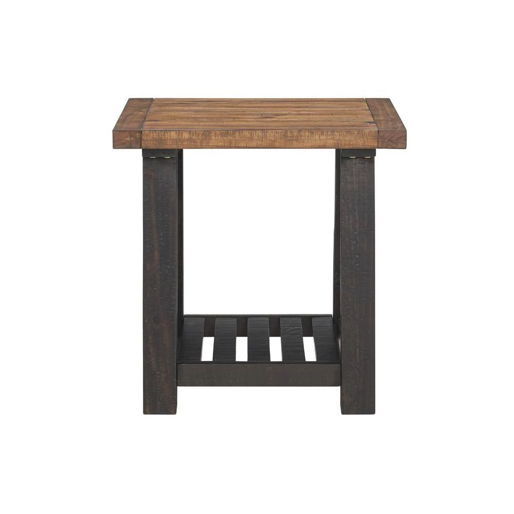 Bolton 24 in. Black Stain and Natural Solid Wood End Table by Martin Svensson Home 5 Bolton 24 in. Black Stain and Natural Solid Wood End Table by Martin Svensson Home - Image 5