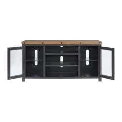 Bolton 65 in. Black Stain with Natural Top TV Stand for TVs up to 70 in. by Martin Svensson Home -EVERGLADE HOME Shop black stain and natural martin svensson home tv stands 909826 4f 1000