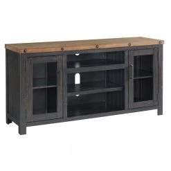 Bolton 65 in. Black Stain with Natural Top TV Stand for TVs up to 70 in. by Martin Svensson Home -EVERGLADE HOME Shop black stain and natural martin svensson home tv stands 909826 c3 1000