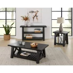 Bolton 50 in. Black Stain Rectangular Solid Wood Coffee Table by Martin Svensson Home 17 Bolton 50 in. Black Stain Rectangular Solid Wood Coffee Table by Martin Svensson Home -EVERGLADE HOME Shop black stain martin svensson home coffee tables 840122 31 1000