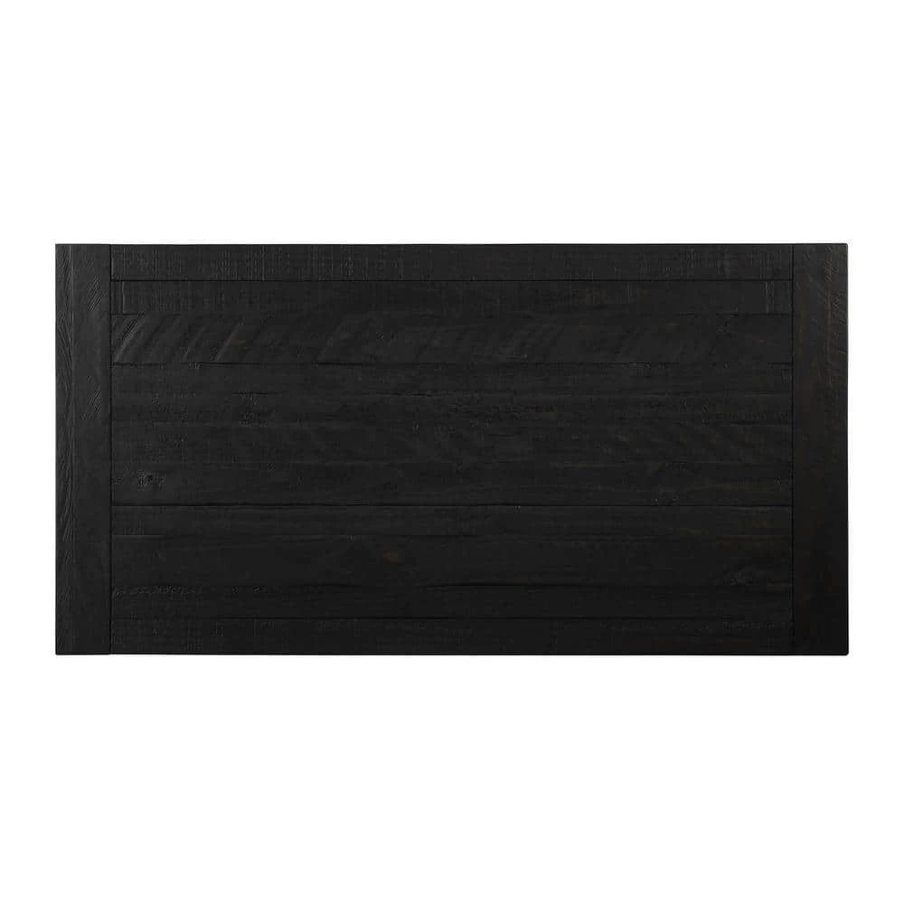 Bolton 50 in. Black Stain Rectangular Solid Wood Coffee Table by Martin Svensson Home 4 Bolton 50 in. Black Stain Rectangular Solid Wood Coffee Table by Martin Svensson Home - Image 4