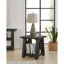 Bolton 24 in. Black Stain Rectangular Solid Wood End Table by Martin Svensson Home -EVERGLADE HOME Shop black stain martin svensson home end side tables 840132 1f 1000