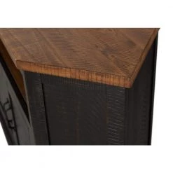 Rustic Corner Black and Honey Metal Corner TV Stand Fits TVs Up to 55 in. with Cable Management by Martin Svensson Home -EVERGLADE HOME Shop black with honey martin svensson home tv stands 90975 1d 1000