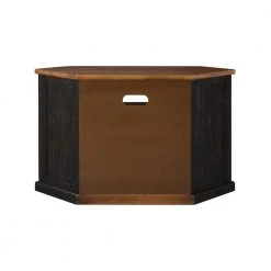 Rustic Corner Black and Honey Metal Corner TV Stand Fits TVs Up to 55 in. with Cable Management by Martin Svensson Home -EVERGLADE HOME Shop black with honey martin svensson home tv stands 90975 44 1000