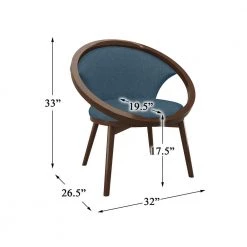 Clair Blue Mid-Century Fabric Upholstery Solid Wood Frame Accent Chair by EVERGLADE HOME 14 Clair Blue Mid-Century Fabric Upholstery Solid Wood Frame Accent Chair by EVERGLADE HOME -EVERGLADE HOME Shop blue everglade home accent chairs lx 1033f3s 44 1000