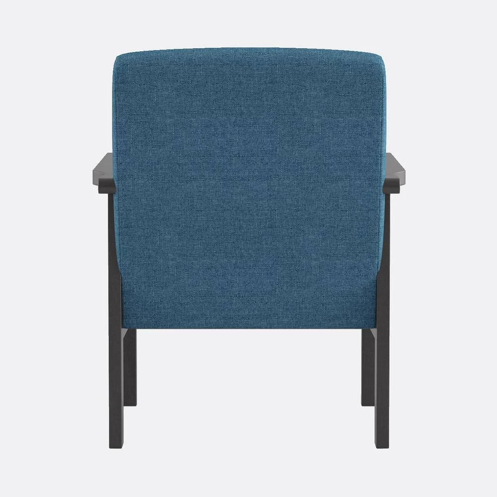 Savion Blue Textured Upholstery Solid Wood Frame Accent Chair by EVERGLADE HOME 4 Savion Blue Textured Upholstery Solid Wood Frame Accent Chair by EVERGLADE HOME - Image 4