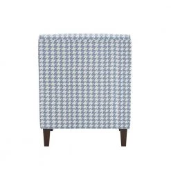 Bonne Blue Houndstooth Print Upholstery Accent Chair by EVERGLADE HOME 12 Bonne Blue Houndstooth Print Upholstery Accent Chair by EVERGLADE HOME -EVERGLADE HOME Shop blue everglade home accent chairs lx 1110bu 1 4f 1000