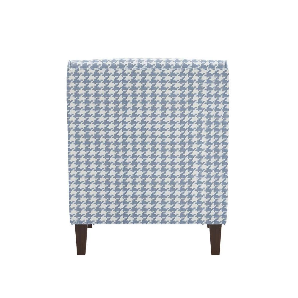 Bonne Blue Houndstooth Print Upholstery Accent Chair by EVERGLADE HOME 5 Bonne Blue Houndstooth Print Upholstery Accent Chair by EVERGLADE HOME - Image 5