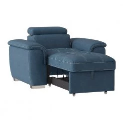 Warrick Blue Microfiber Accent Chair with Pull-out Ottoman by EVERGLADE HOME 16 Warrick Blue Microfiber Accent Chair with Pull-out Ottoman by EVERGLADE HOME -EVERGLADE HOME Shop blue everglade home accent chairs lx 8228bu 1 44 1000