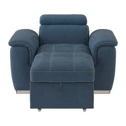 Warrick Blue Microfiber Accent Chair with Pull-out Ottoman by EVERGLADE HOME 14 Warrick Blue Microfiber Accent Chair with Pull-out Ottoman by EVERGLADE HOME -EVERGLADE HOME Shop blue everglade home accent chairs lx 8228bu 1 4f 1000