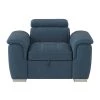 Warrick Blue Microfiber Accent Chair with Pull-out Ottoman by EVERGLADE HOME