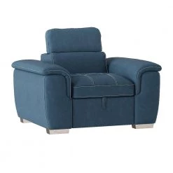Warrick Blue Microfiber Accent Chair with Pull-out Ottoman by EVERGLADE HOME 13 Warrick Blue Microfiber Accent Chair with Pull-out Ottoman by EVERGLADE HOME -EVERGLADE HOME Shop blue everglade home accent chairs lx 8228bu 1 c3 1000