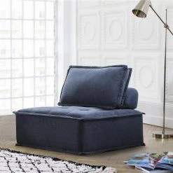 Steer Blue Modular Chair with Removable Bolster and Pillow by EVERGLADE HOME 9 Steer Blue Modular Chair with Removable Bolster and Pillow by EVERGLADE HOME -EVERGLADE HOME Shop blue everglade home accent chairs lx 9545bu 1 31 1000