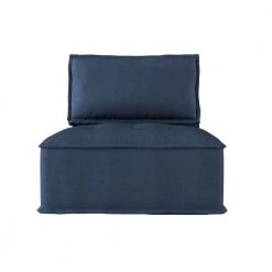 Steer Blue Modular Chair with Removable Bolster and Pillow by EVERGLADE HOME