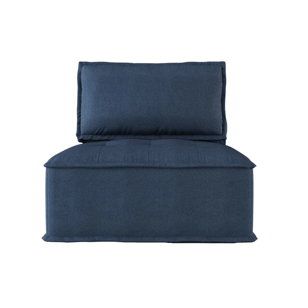 Steer Blue Modular Chair with Removable Bolster and Pillow by EVERGLADE HOME 1 Steer Blue Modular Chair with Removable Bolster and Pillow by EVERGLADE HOME