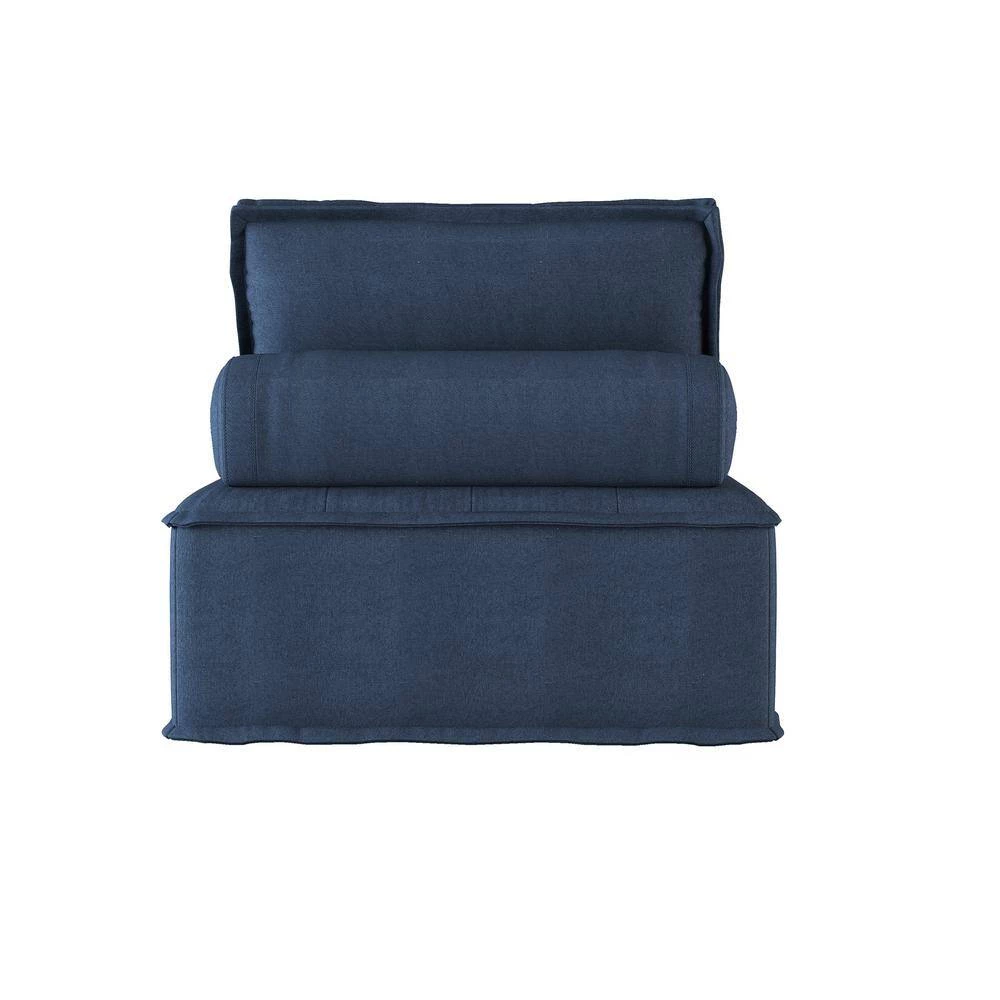 Steer Blue Modular Chair with Removable Bolster and Pillow by EVERGLADE HOME 3 Steer Blue Modular Chair with Removable Bolster and Pillow by EVERGLADE HOME - Image 3