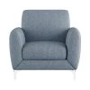 Nico Blue Textured Upholstery Accent Chair by EVERGLADE HOME